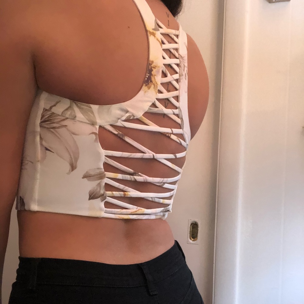3/$20 Strappy Back Floral Sports Bra